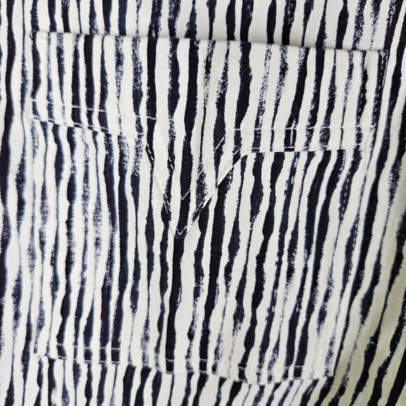 Joseph Ribkoff Black & White Striped Stretch Pullon Pants Size 10 - Picture 14 of 14